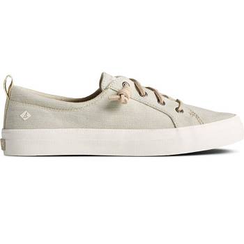 Sperry Crest Vibe Textured Denim Olivovo Zelene - Damske Tenisky